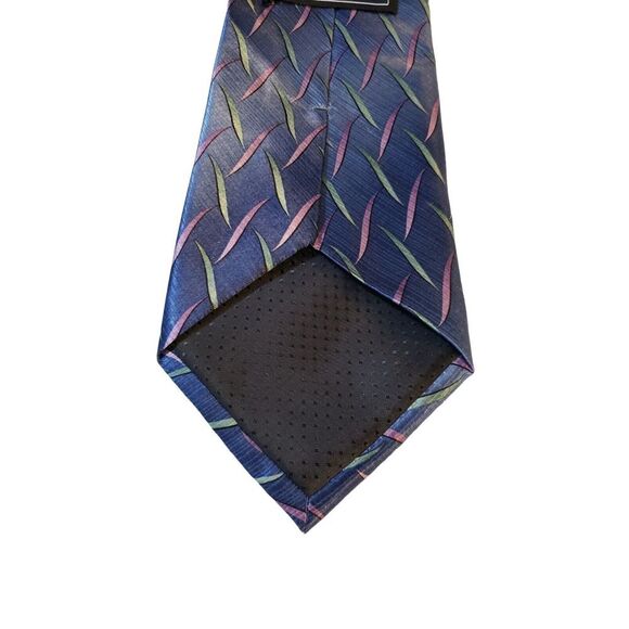 Meeting Street Blue Abstract Pattern Silk Classic Designer Tie Business Preppy - Picture 6 of 12